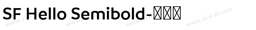 SF Hello Semibold字体转换